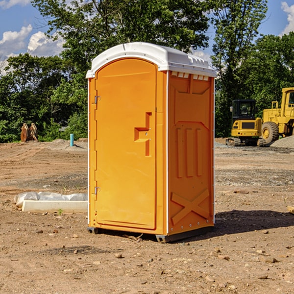 how often are the portable restrooms cleaned and serviced during a rental period in Meriden WY